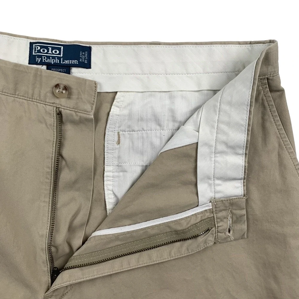 Polo Ralph Lauren Mens Prospect Pant Chinos 40/32 (39x31) Flat Front Classic Tan